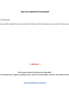 AVIS AUX HABITANTS DE SAUSSAY